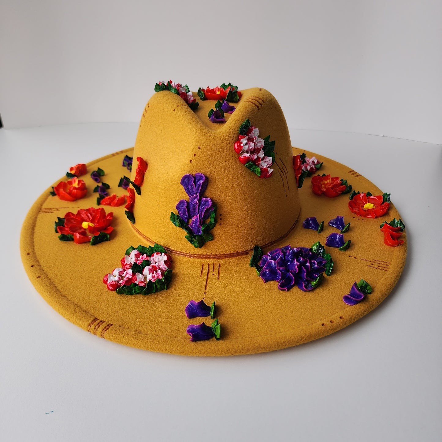 3D Art Hat Flowers