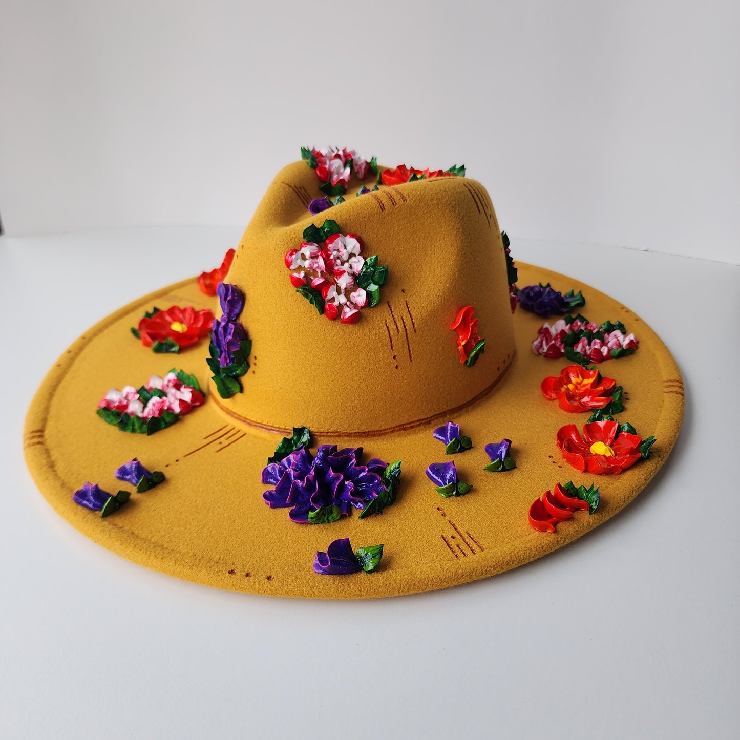 3D Art Hat Flowers