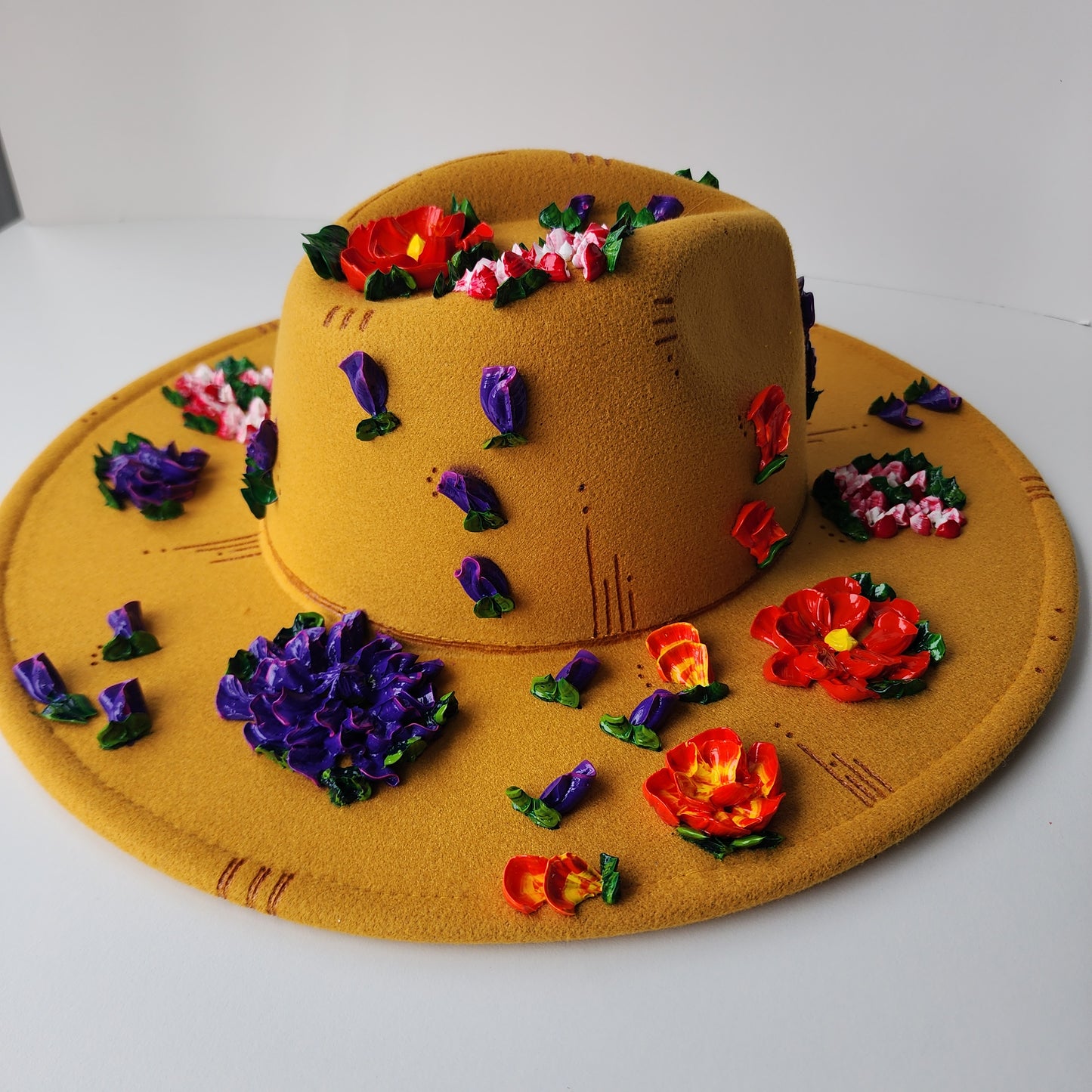 3D Art Hat Flowers