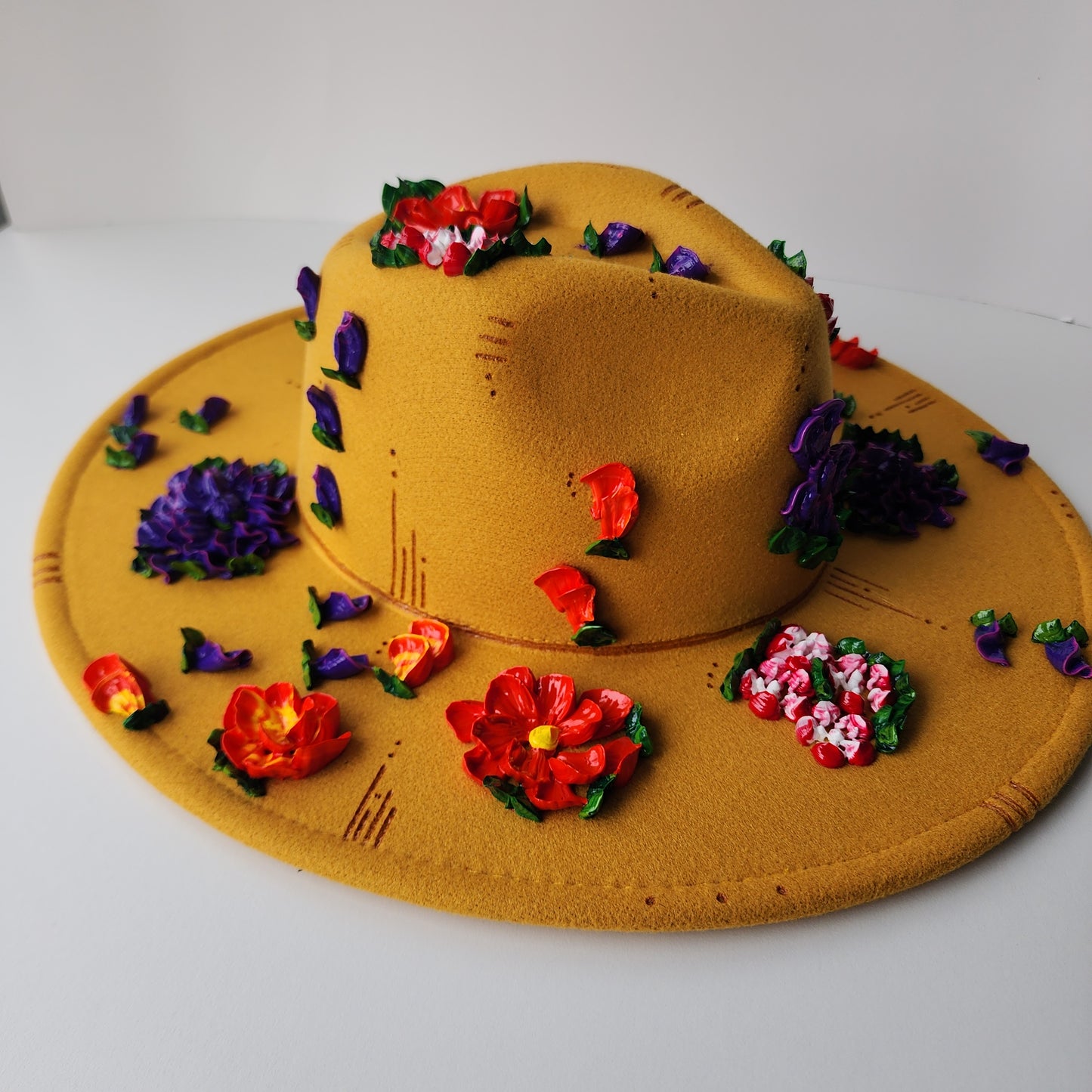 3D Art Hat Flowers