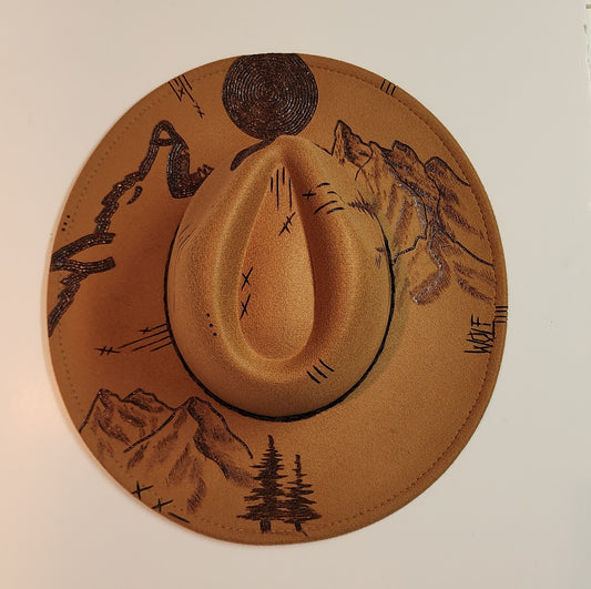 Wolf and moon Half Design